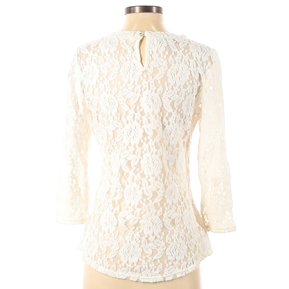 Banana Republic lace 3/4 sleeve scoop neck top